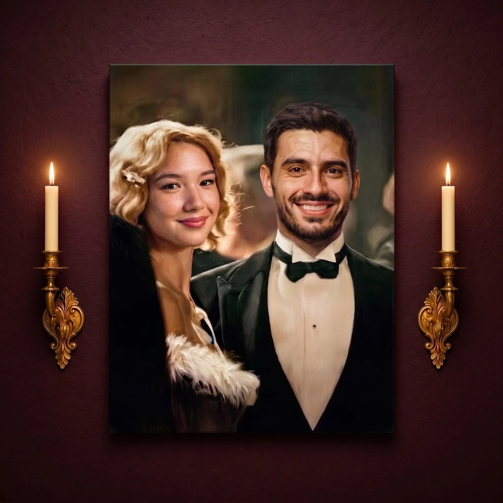 Thomas ve Grace Shelby olarak hazırlanmış özel Peaky Blinders portresi