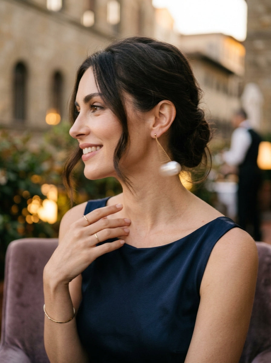 Celeste Pearl Drop Earrings