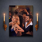 Scarface Temalı, Fotoğraftan Hazırlanmış Özel Tony Montana ve Elvira Çift Portresi