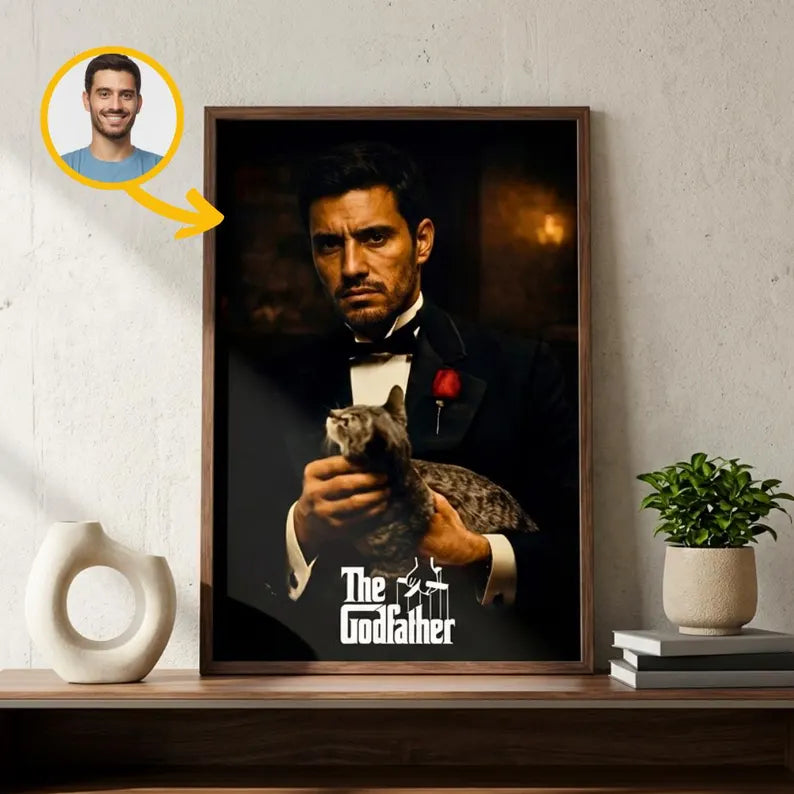 Custom Godfather Portrait from Photo as The Don Vito Corleone