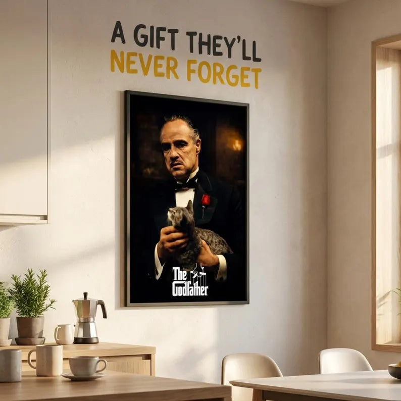 Custom Godfather Portrait from Photo as The Don Vito Corleone
