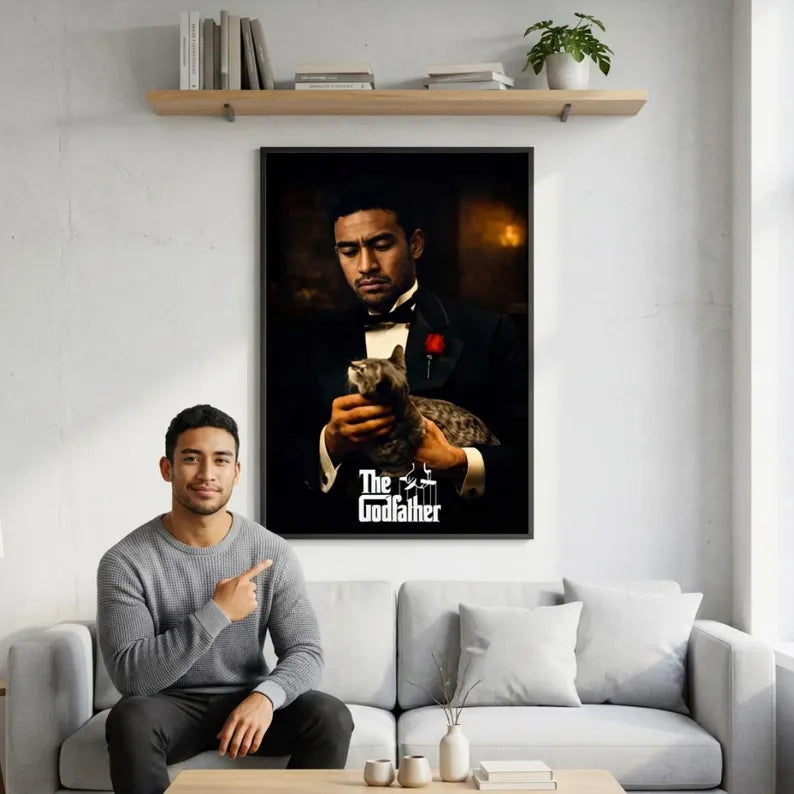Custom Godfather Portrait from Photo as The Don Vito Corleone