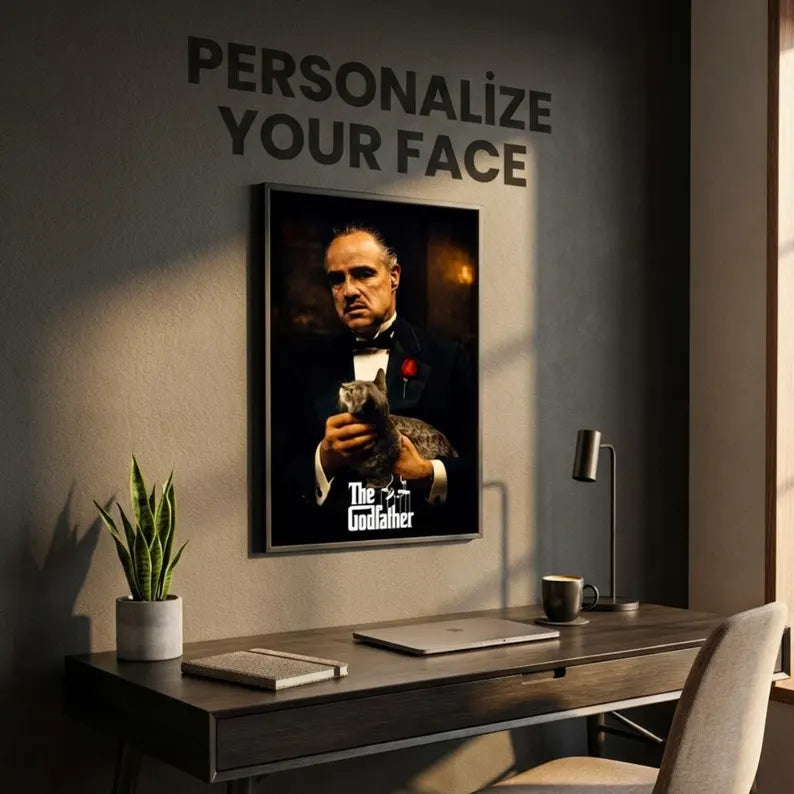 Custom Godfather Portrait from Photo as The Don Vito Corleone