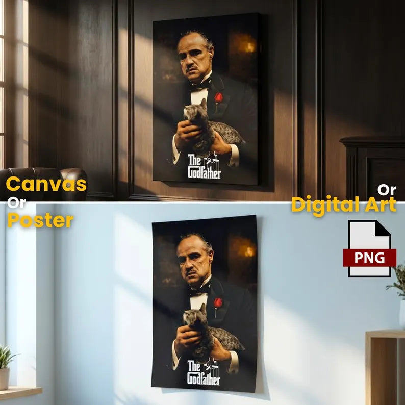 Custom Godfather Portrait from Photo as The Don Vito Corleone