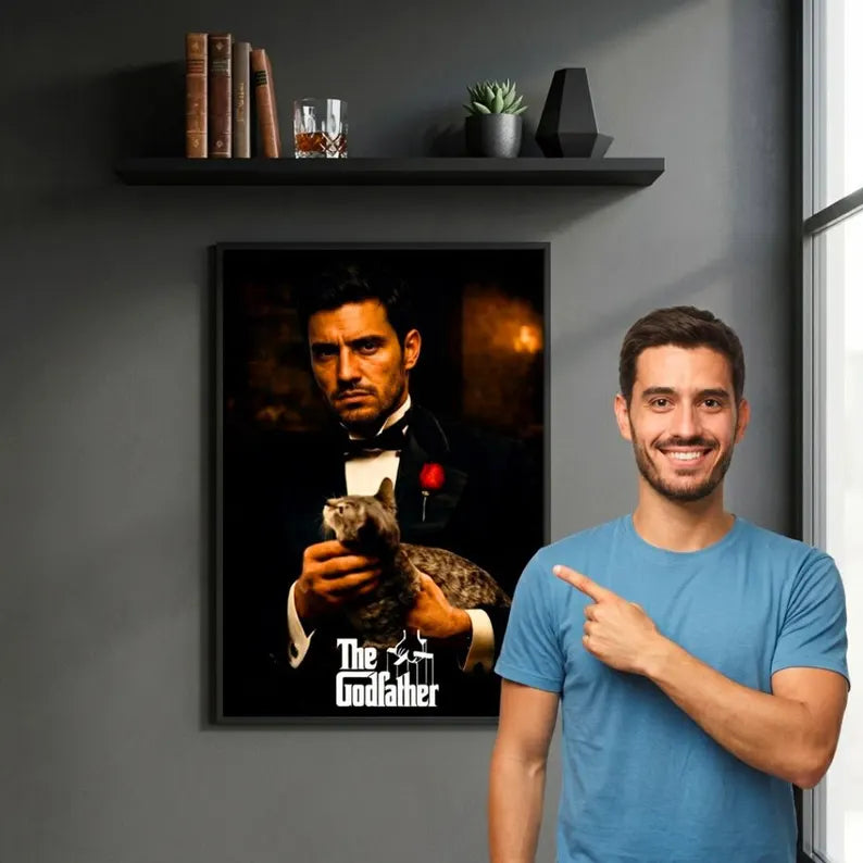 Custom Godfather Portrait from Photo as The Don Vito Corleone