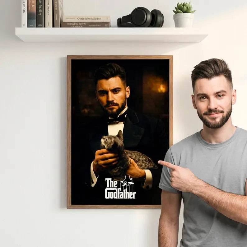 Custom Godfather Portrait from Photo as The Don Vito Corleone